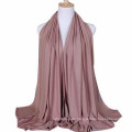 Trends Elegant Solid Color rosa Print plain langen muslimischen Frauen Jersey Schal-mit Diff Farben